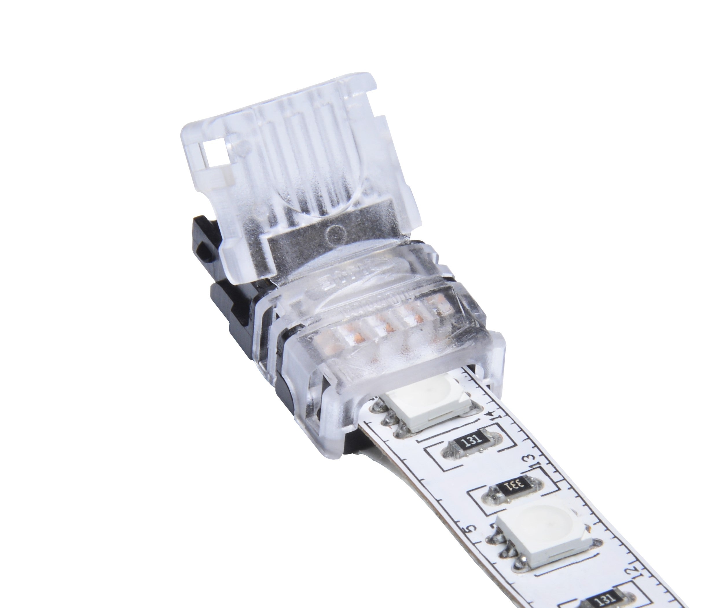 DOTLUX Klemmverbinder Streifen zu Kabel 4-polig für LED-Streifen 10mm RGB IP20 Set 5 Stück