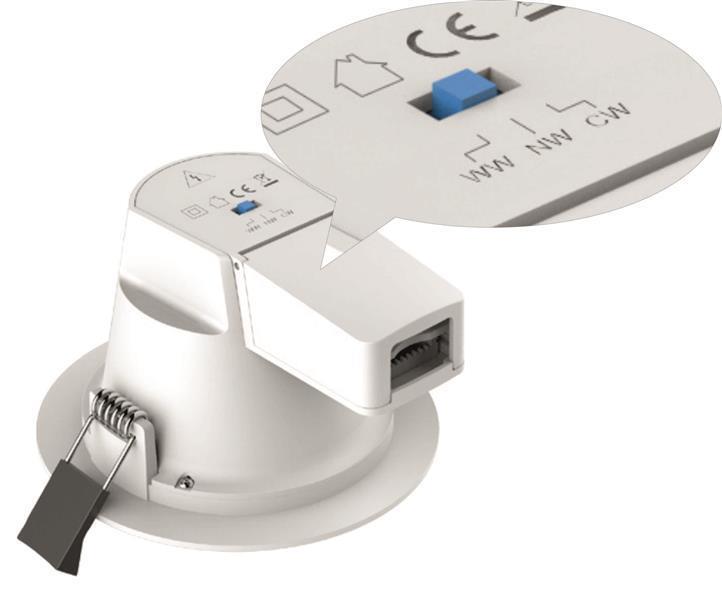 DOTLUX LED-Downlight CIRCLEugr 18W 3000/4000/5700K COLORselect