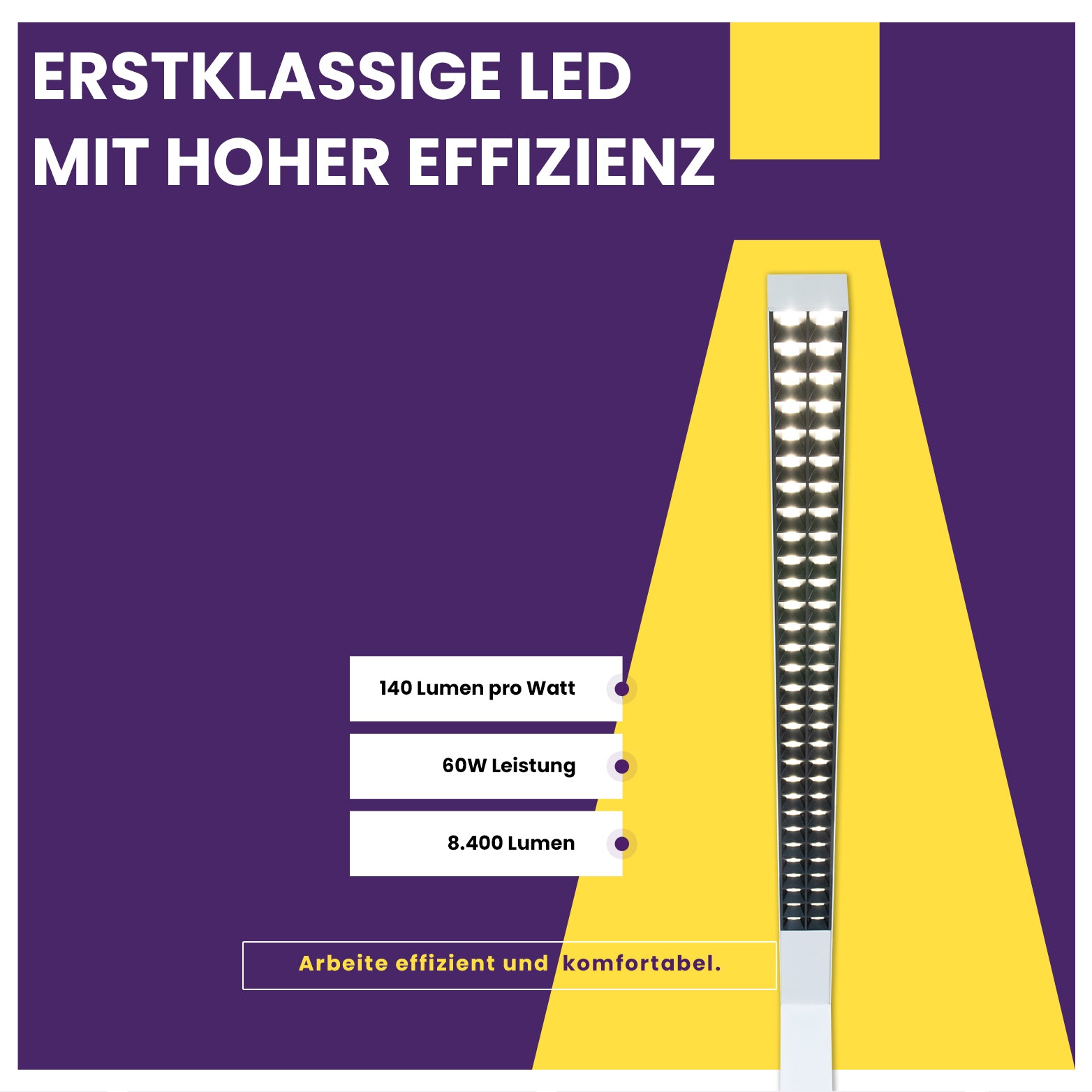 lichtwerkzeuge LED-Stehleuchte LUMODESK 60W 4000K weiß