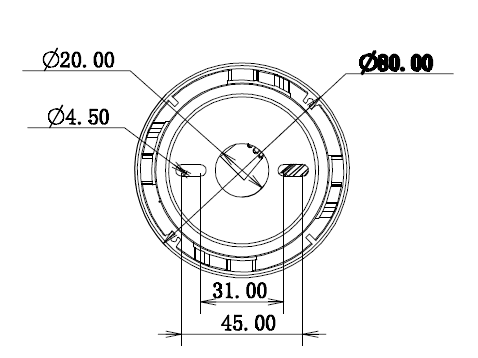 DOTLUX LED-Leuchte SLIMvario Ø80x160mm 18W 3000K weiß