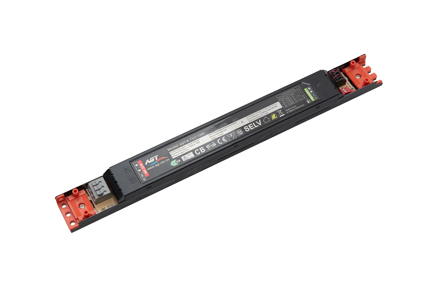 LED-Netzteil CC 50W, 1200mA, 27-40V, 1-10V AGT-B.T111NC-1200mA. 3pin DIP switch