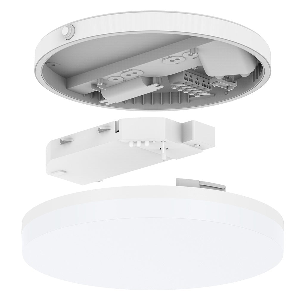 DOTLUX LED-Aufbauleuchte SURFACEdali Ø400x62 25W 3000/4000/5700K COLORselect weiß