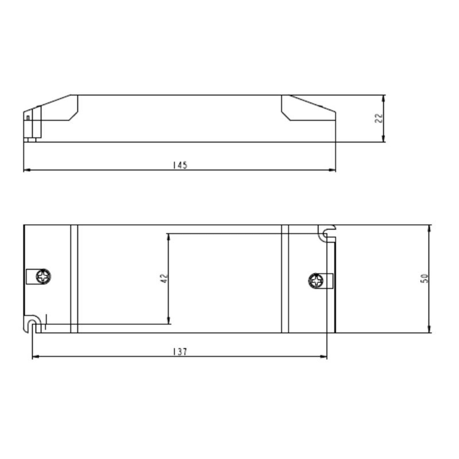 LED-Netzteil CV 24V DC 0-30W 0-1,25A dimmbar Phasenan/abschnitt IP20