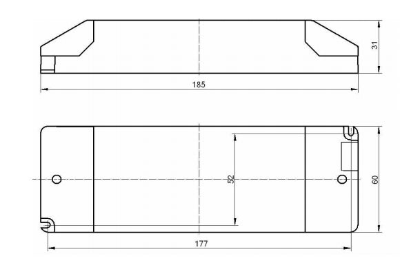 LED-Netzteil CV 24 DC 12-75W 0,5-3,1A dimmbar Phasenan/abschnitt IP20