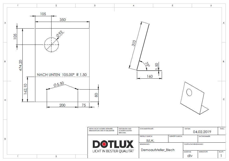 DOTLUX L-Aufsteller UNISIZEplus
