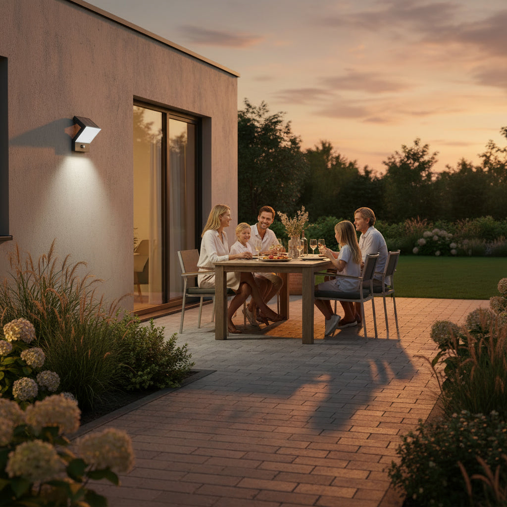 DOTLUX LED-Solar-Wandleuchte FLASHwall mit Sensor 3,5W 3000K