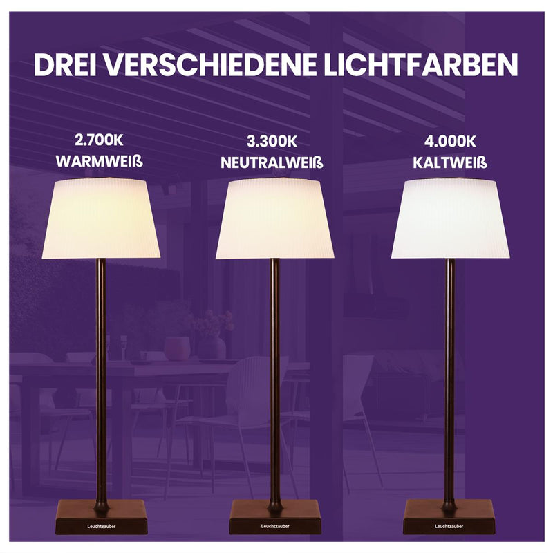 lilatec LED-Tischleuchte Leuchtzauber schwarz COLORselect & Touch Dimmbar