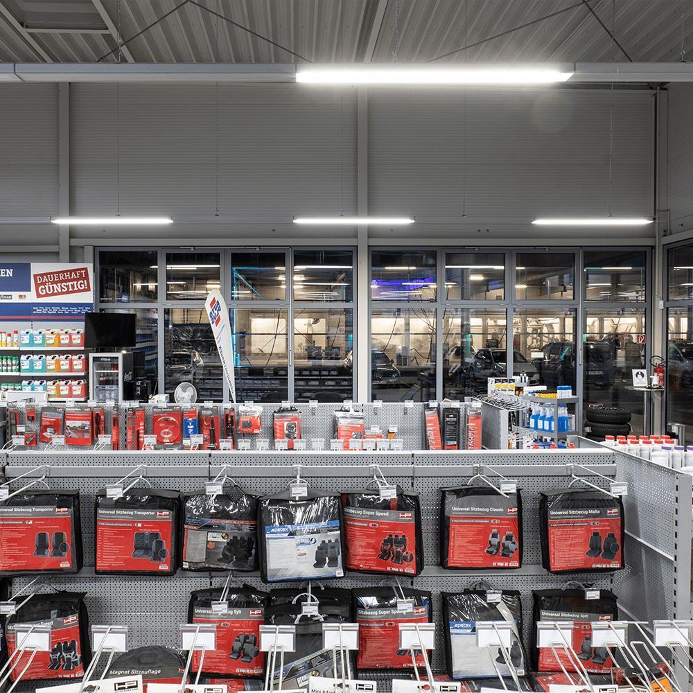 DOTLUX LED-Leuchteneinsatz LINEAlock 1437mm 25-75W 4000K dimmbar 1-10V 90*110° mit Notlichtbaustein
