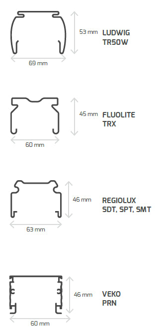 DOTLUX LED-Leuchteneinsatz LINEAlock 1437mm 25-75W 4000K dimmbar 1-10V 90*110°
