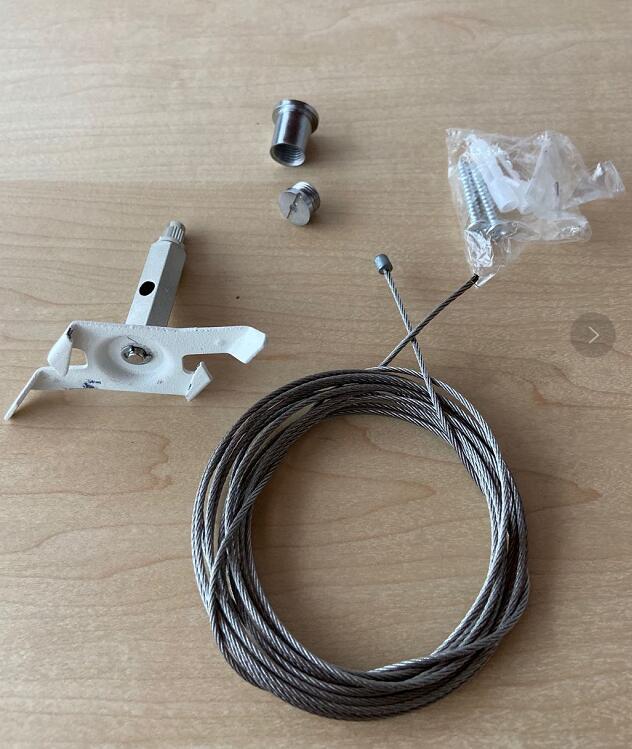 DOTLUX 3 Phasen-Schienenabhängungsset  PRO, 1,5 m. Draht, weiss