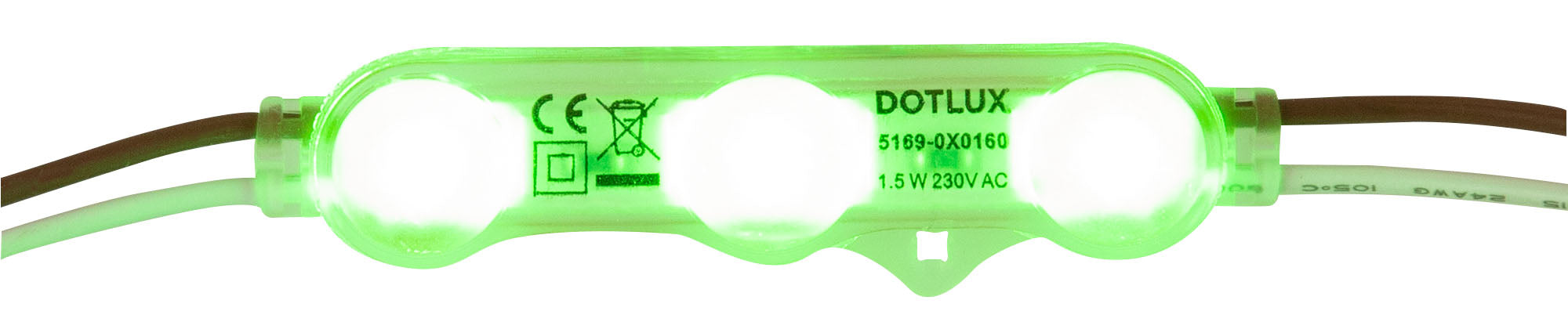 DOTLUX LED-Modul ACplus 1,5W 160° IP67 grün 100er Kette