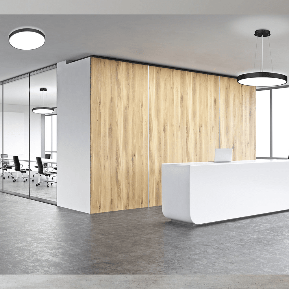 DOTLUX LED-Leuchte DISCugr Ø1000mm 90W COLORselect DALI schwarz