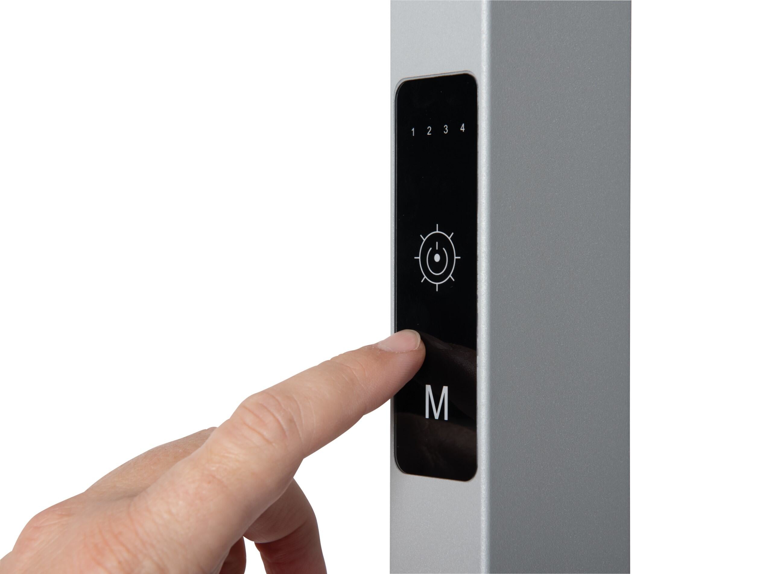 DOTLUX LED-Stehleuchte ASSISTsensor 60W 8750lm 4000K silber 5500lm up / 3250lm down