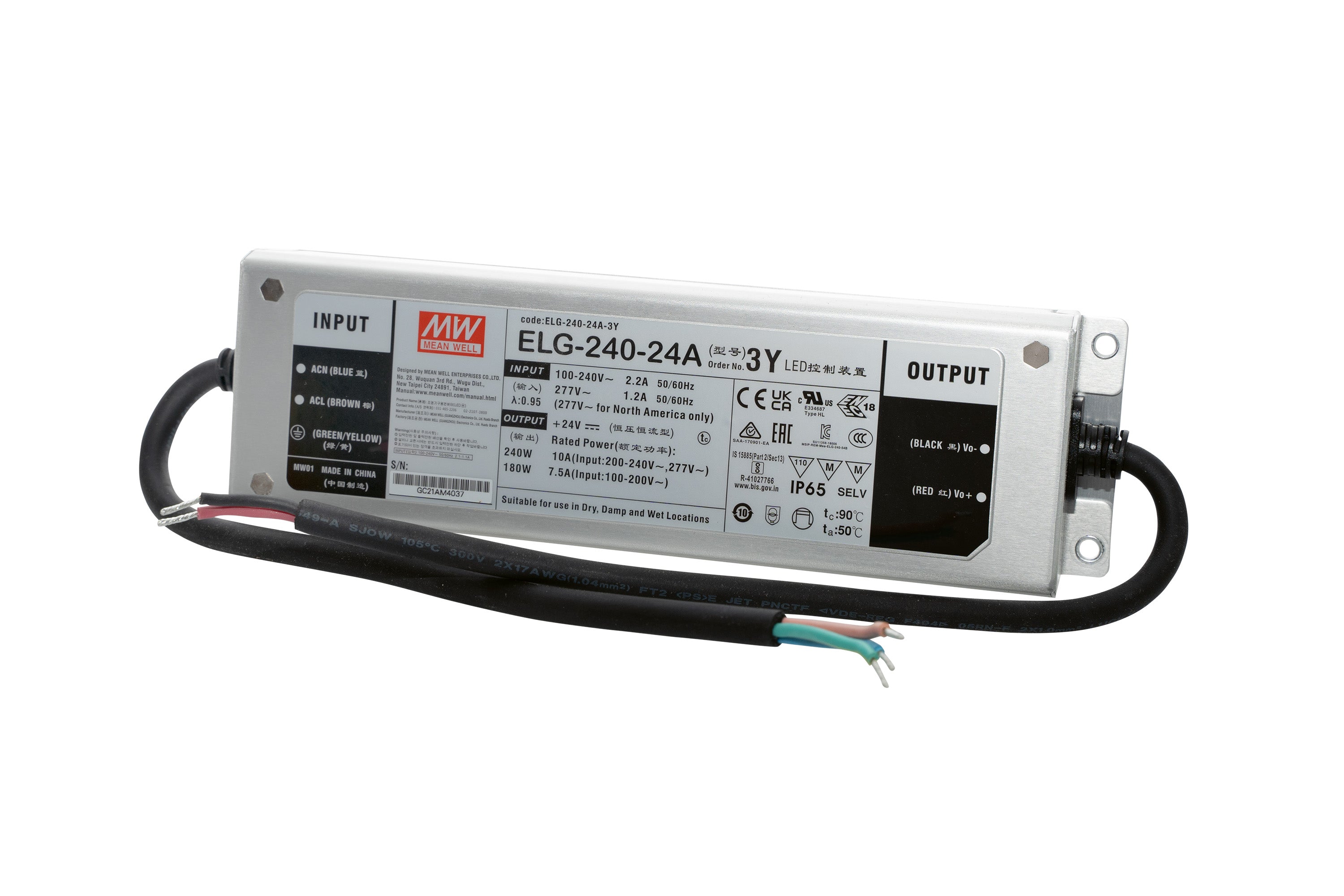 LED-Netzteil CV 24V DC 240W 10A IP65