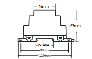 DOTLUX DMX Empfänger/Dimmer mit integrierter Stand Alone Funktion 4 Kanäle 12-24V DC 4x5A Hutschiene