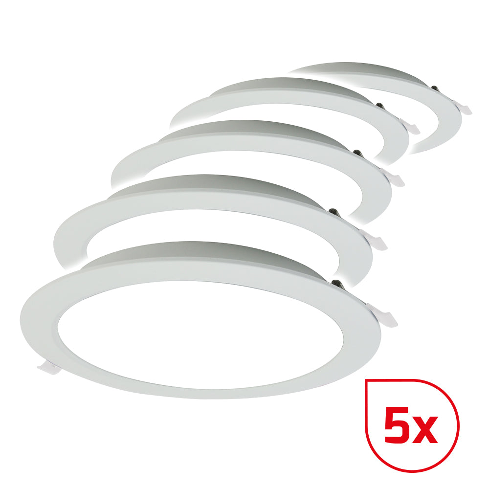 DOTLUX LED-Downlight CIRCLEflat 4W 3000K inkl. Treiber Set 5 Stück