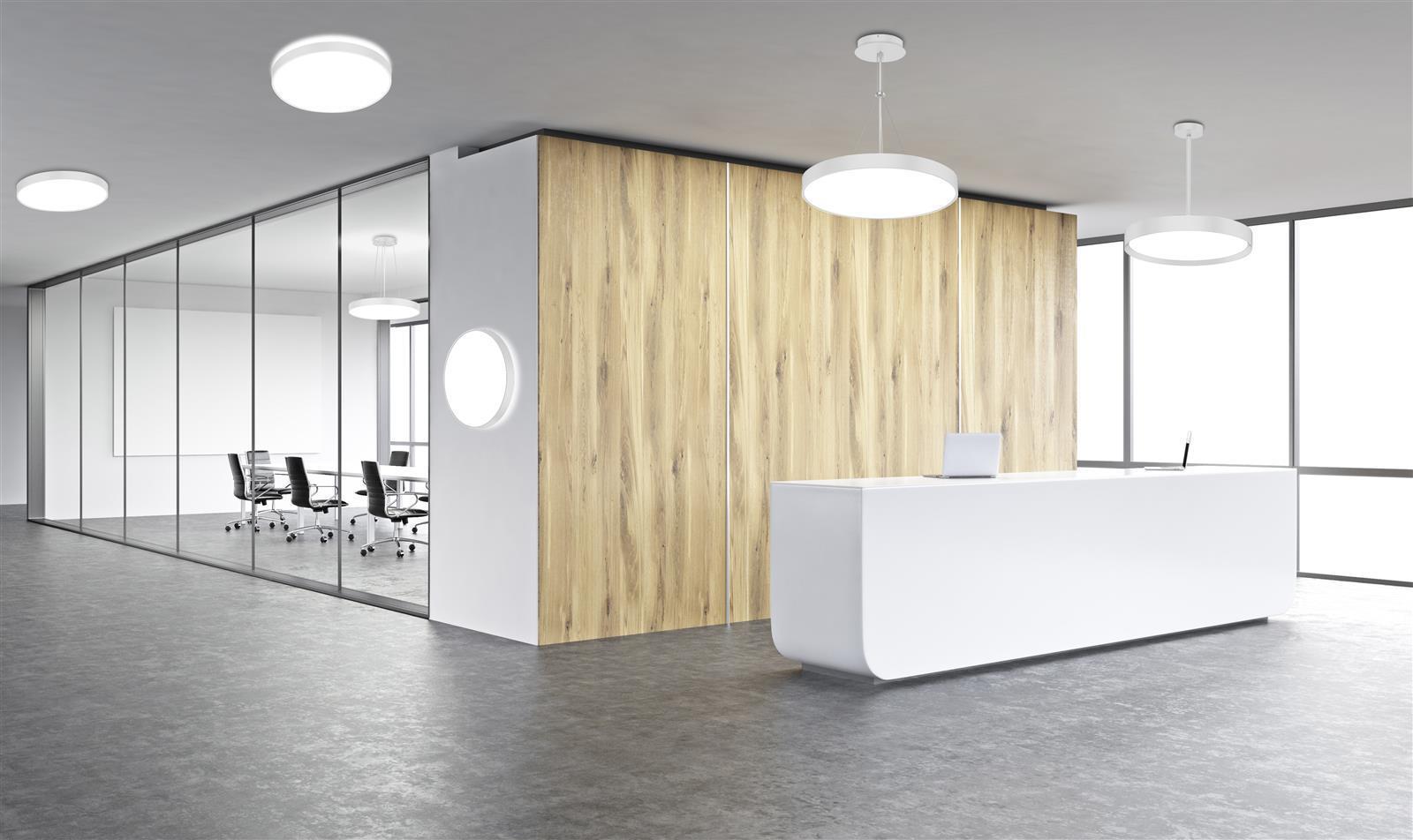 DOTLUX LED-Leuchte DISCugr Ø600mm 60W COLORselect und DALI weiß