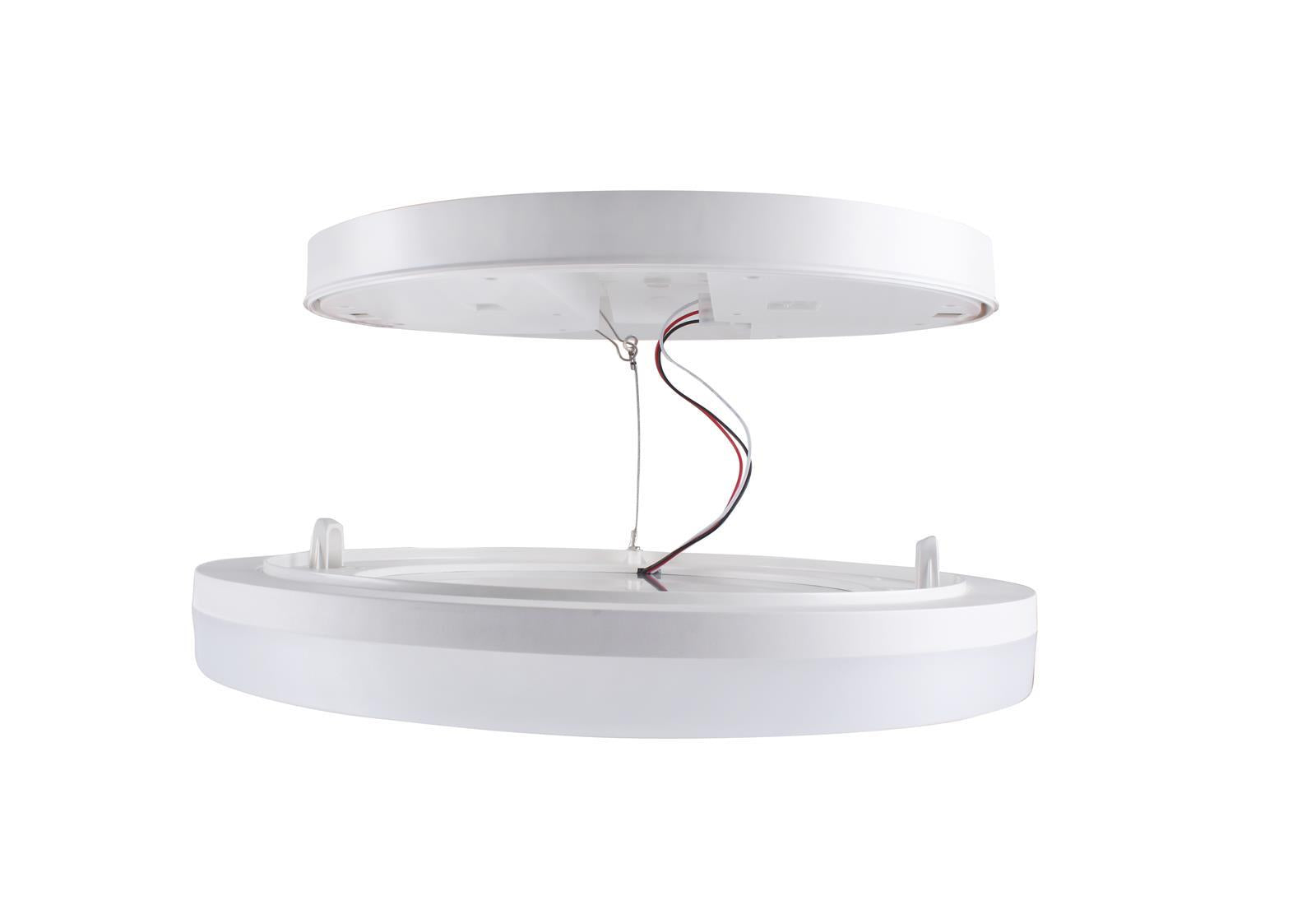 DOTLUX LED-Aufbauleuchte SURFACEeco Ø330x51mm max.30W 3000/4000/5700K COLORselect & POWERselect weiß