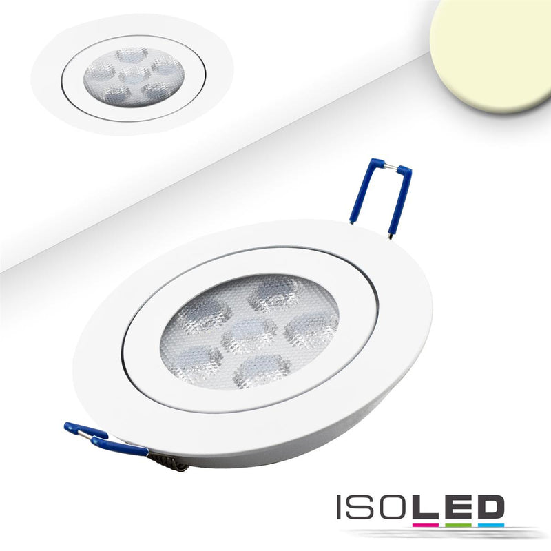 LED Einbaustrahler, weiß, 15W, 72°, rund, warmweiß, dimmbar