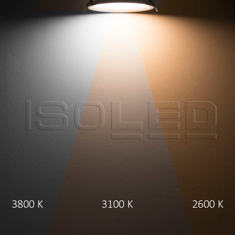 LED Downlight, 8W, ultraflach, ColorSwitch 2600K|3100K|4000K, dimmbar