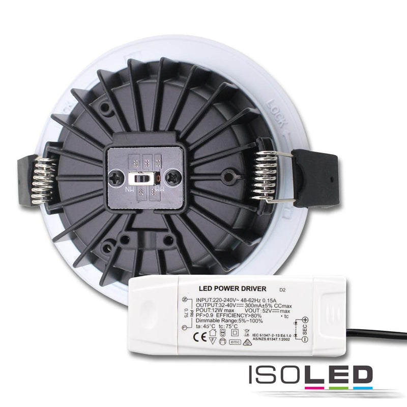 LED Einbaustrahler Sys-90, 12W, ColorSwitch 3000K|4000K, dimmbar (exkl. Cover)