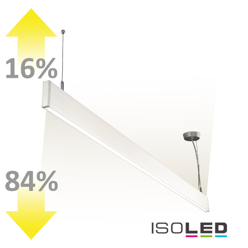 LED Hängeleuchte Linear Up+Down 1200, 40W, prismatisch, linear- u. 90° verbindbar, weiß, neutralweiß