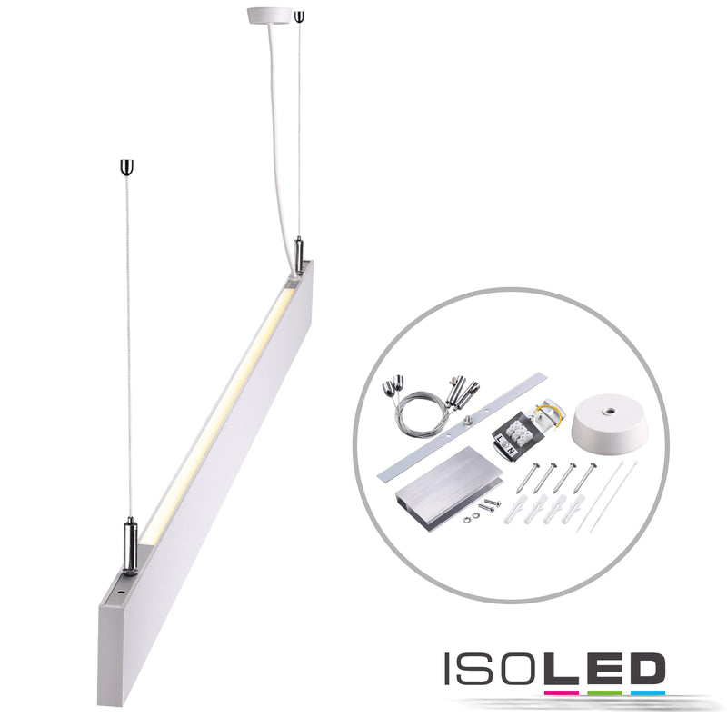 LED Hängeleuchte Linear Up+Down 1200, 40W, prismatisch, linear- u. 90° verbindbar, weiß, neutralweiß