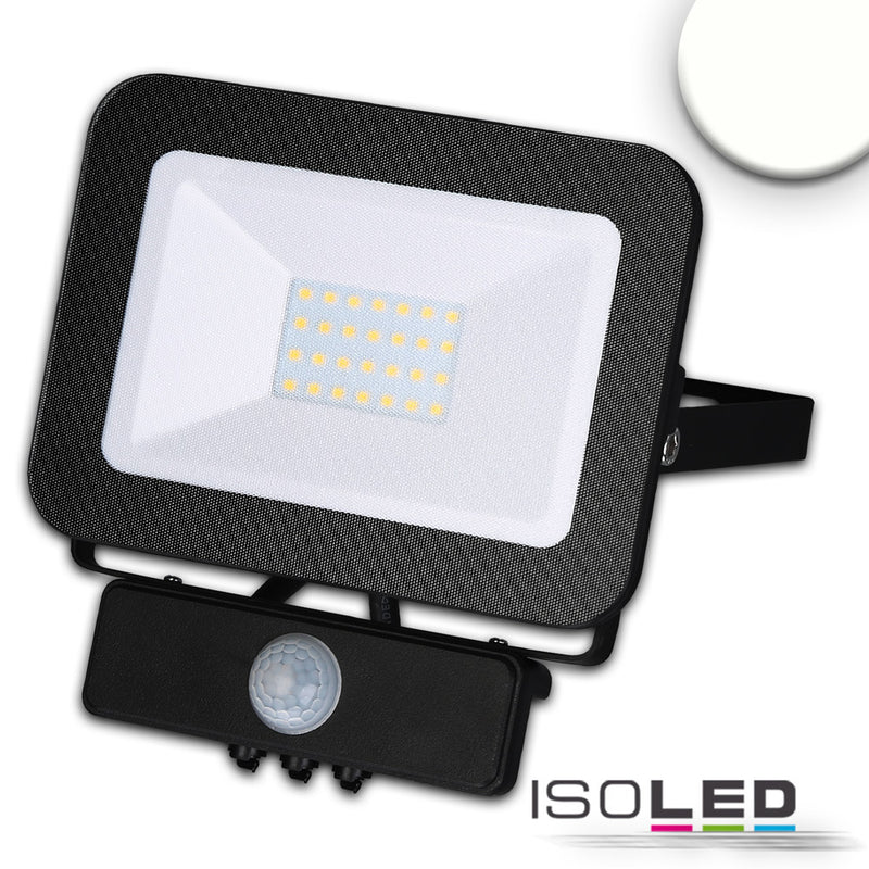 LED Fluter mit PIR-Bewegungssensor 30W, neutralweiß, schwarz, IP65