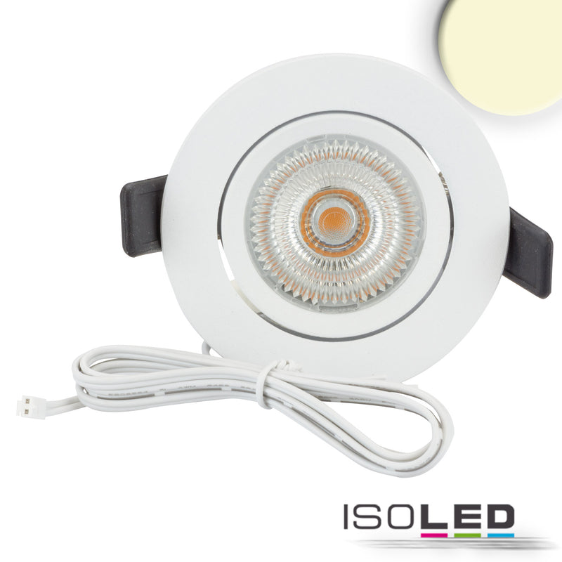 LED Einbauleuchte Slim68 MiniAMP weiß, rund, 8W, 24V DC, warmweiß, dimmbar
