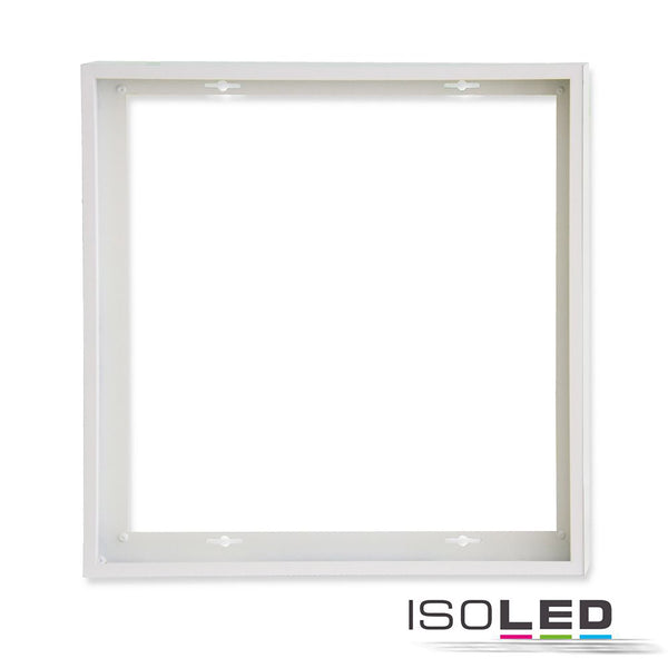 Aufbaurahmen weiß RAL 9016 für LED Panel 600, Schnellmontage