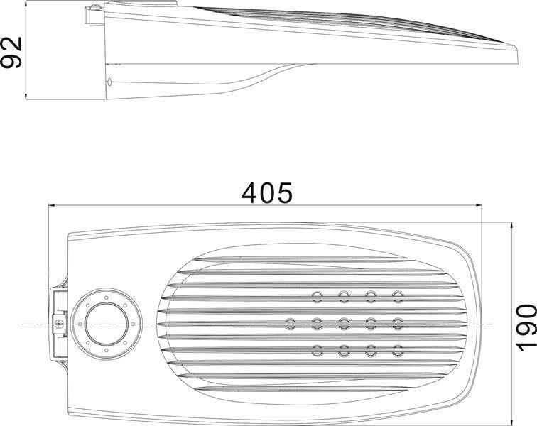 DOTLUX LED-Strassenleuchte BELUGAmicro 20W 4000K ohne Mastadapter