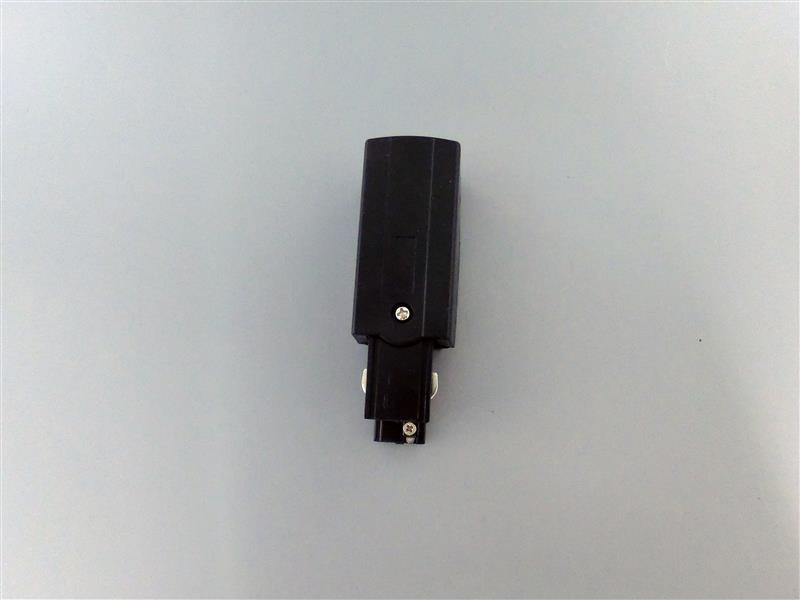 DOTLUX 3 Phasen-Stromeinspeiser, links, schwarz