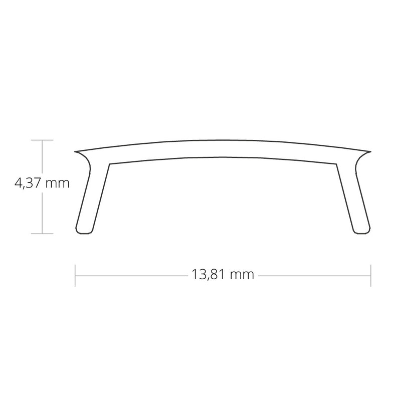 Abdeckung Typ B für Alu-Profile klar 200 cm