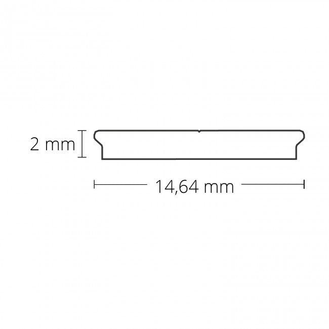 Alu-Aufbau-Profil Typ DXA33 200cm, ultraflach,  für LED-Streifen bis 12mm