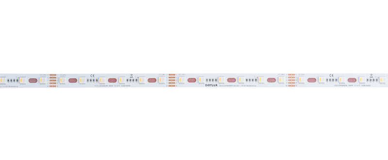 DOTLUX RGBW CURVE LED-Streifen 96W 12mm IP20 5m-Rolle inkl. 50cm Anschlusskabel beidseitig
