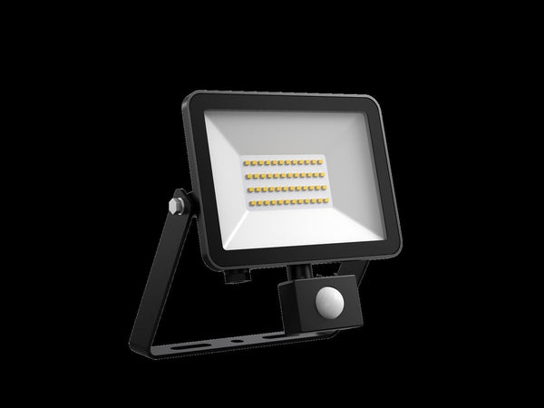 DOTLUX LED-Strahler FLOORslim-sensor 30W 4000K schwarz mit Bewegungsmelder PIR