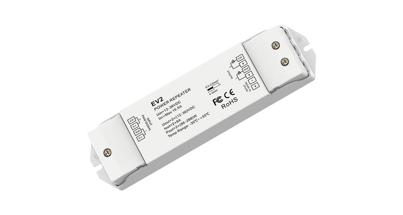 DOTLUX LED-Verstärker max. 576W für zweifarbige LED-Streifen 2 Kanäle 2x8 A (12-36V)