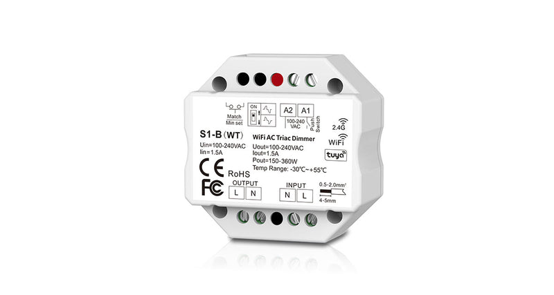 DOTLUX LED Funk-Empfänger/DimmerTuya & Fusion Triac Empfänger 1,5A 1Kanal 100 - 240V AC