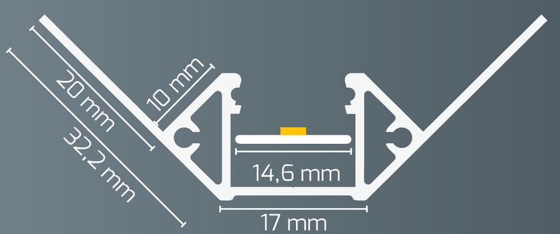 Alu-Fliesen-Eckprofil DXF8 200 cm